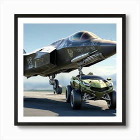 F35 Fighter Jet As A Transformer Art Print