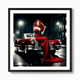 Red Haired Woman Art Print