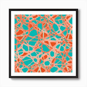 Abstract Pattern Art Inspired By The Dynamic Spirit Of Miami's Streets, Miami murals abstract art, 104 Art Print