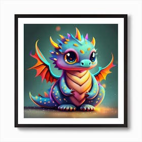 Cute Dragon Art Print