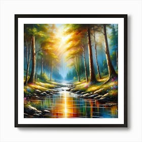 River In The Forest 8 Art Print