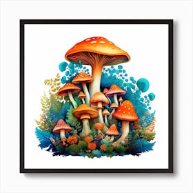 Mushroom Forest Art Print