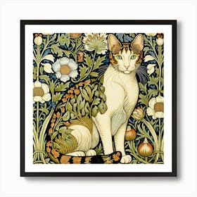 William Morris Cat Art Print