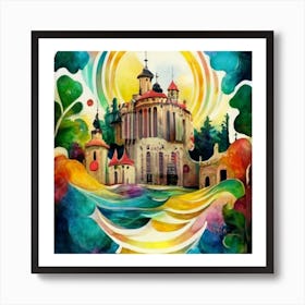 Watercolor landscapes 4 Art Print