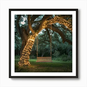 Stockcake Enchanted Evening Swing 1719974998 Art Print