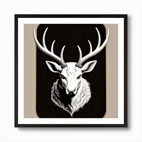 Deer Head 56 Art Print