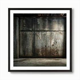 A Seasoned Concrete Wall Enduring The Test Of Time Under The Weight Of Distressed Textures Reveals (4) Art Print