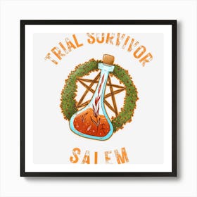 Trial Survivor Witch Salem Apothecary Potion Halloween Art Print