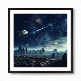 Space Landscape 1 Art Print