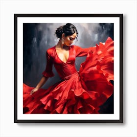 Flamenco Dancer Art Print