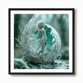 Fairy In The Snow Art Print