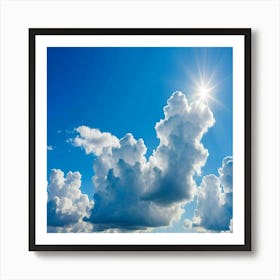 Blue Sky With Clouds Art Print