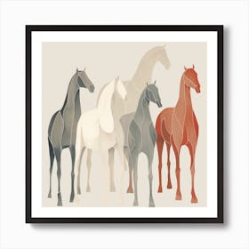 Abstract Equines Collection 64 Art Print