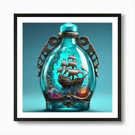 Ship In A Bottle 1 Art Print