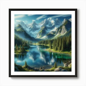 Alpine Lake 4 Art Print