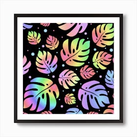 Rainbow Leaves Art Print