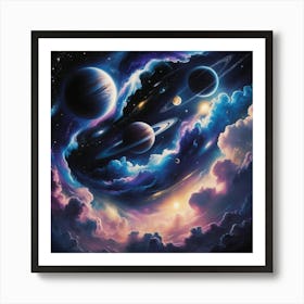 Default Paint A Breathtakingly Vibrant Celestial Masterpiece F 0 Art Print