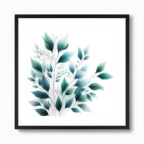 Green Leaves 1 Art Print