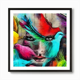 Colorful Birds 1 Art Print