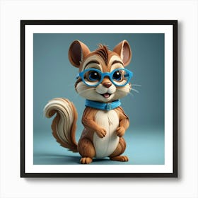 Cartoon Chipmunk 4 Art Print