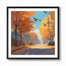 Autumn Street Art Print