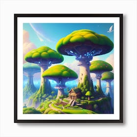 Mushroom Forest 9 Art Print