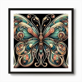 Psychedelic Butterfly 1 Art Print