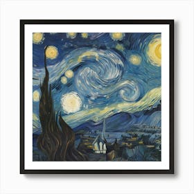 Starry Night By Vincent Image 1 Art Print 0 Art Print