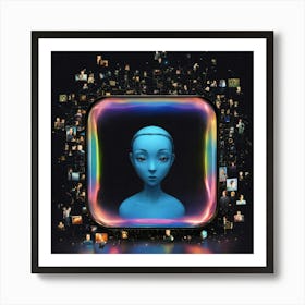 Avatar On Social Networks Like A Mirror Art Print