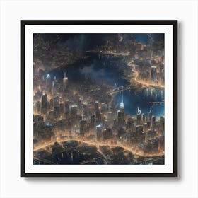 Futuristic Cityscape Art Print