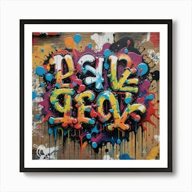 Graffiti London Art Print