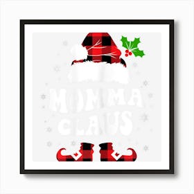 Womens Momma Claus Christmas Pajama Family Matching Xmas Art Print