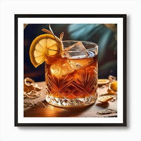 Old Fashioned Cocktail Art Print