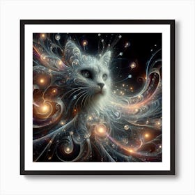 Space cat 2 Art Print