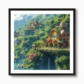 Fairytale Village 2 Art Print