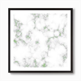 Lime Green Marble Art Print