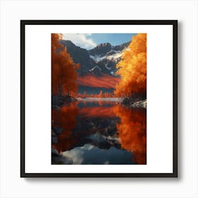 Autumn Trees In The Mountains Art Print