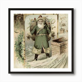 Vintage Christmas 2 3 Art Print