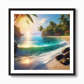 Sunset Beach 3 Art Print