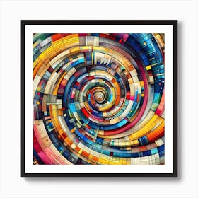 Abstract Spiral Background Art Print