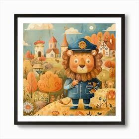 Lion In The Forest 7 Art Print