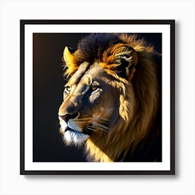 Lion Portrait Art Print