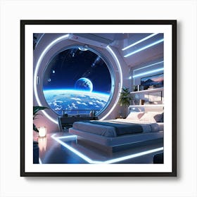 A Futuristic Anime Capsule Bedroom Wall Art Decoration Poster