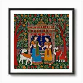 Rajasthani Indian Painting Art Print