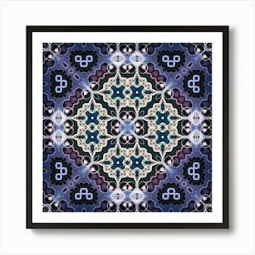 Mandala Abstraction Purple Art Print