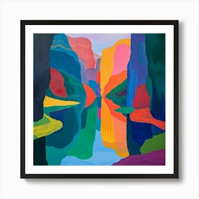 Colourful Abstract Bohemian Switzerland National Park Czech Republic 3 Art Print