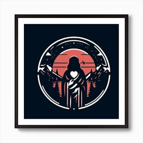 Jesus Holding A Heart Art Print