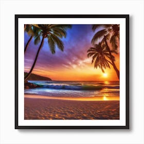 Sunset At The Beach 365 Art Print