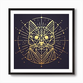 Geometric Cat 2 Art Print