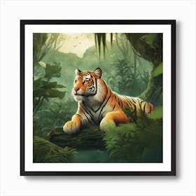 Tiger In The Jungle 36 Art Print